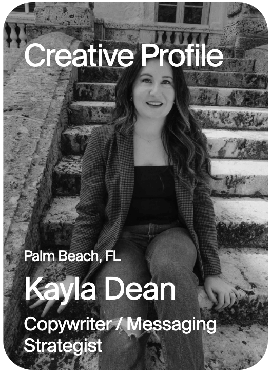 CREATIVE PROFILE Palm Beach Kayla Dean