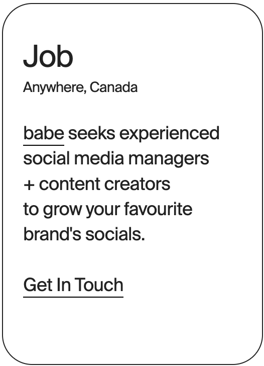 JOB ANywhere Canada Babe Social Media Manager Content Creator 32320