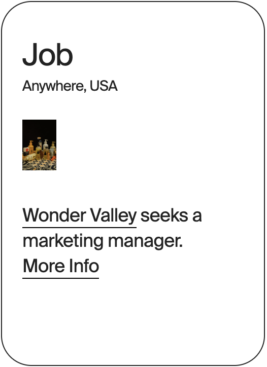 JOB ANywhere Wonder Valley Seeks A Marketing Manager 32324