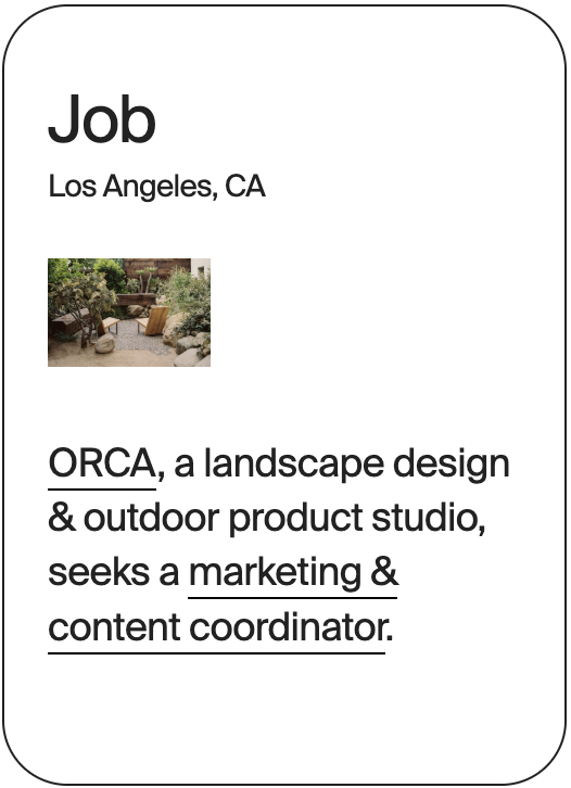 JOB Los Angeles ORCA Marketing Content Coordinator 32378