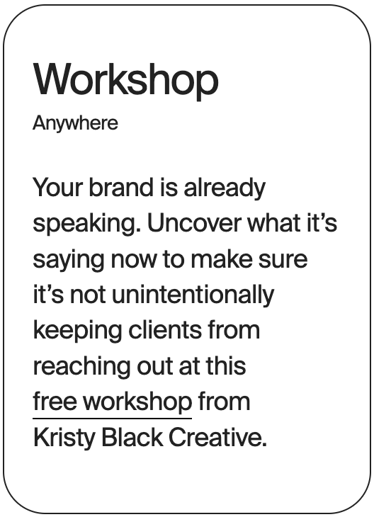 WORKSHOP Anywhere Kristy Black Creative 32402