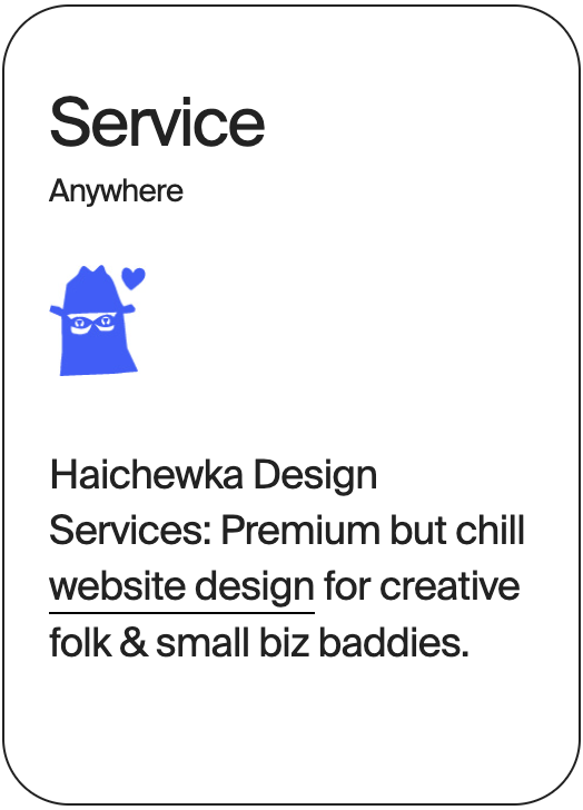 SERVICE Anywhere Haichewka Design Services 32441