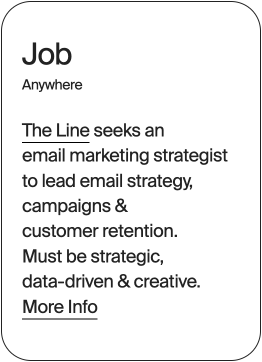 JOB Anywhere The Line Email Marketing Strategist 32460