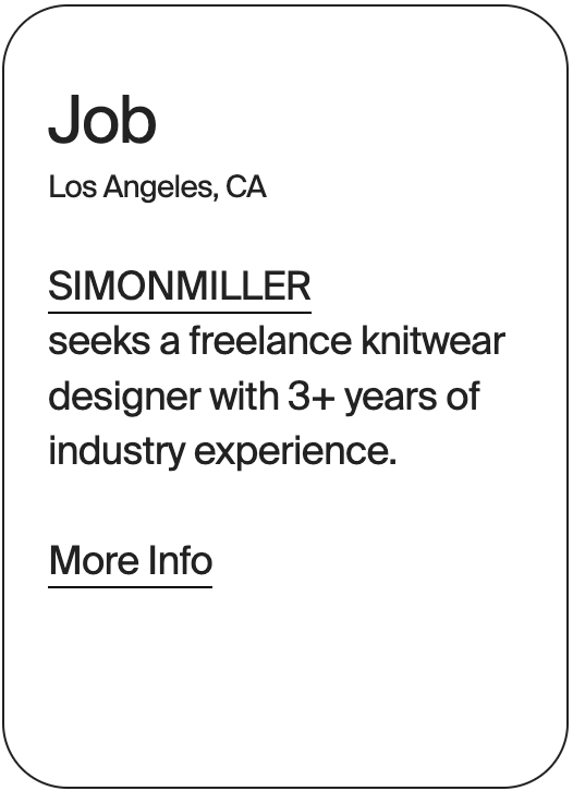 JOB Los Angeles SIMONMILLER Knitwear Designer 32481