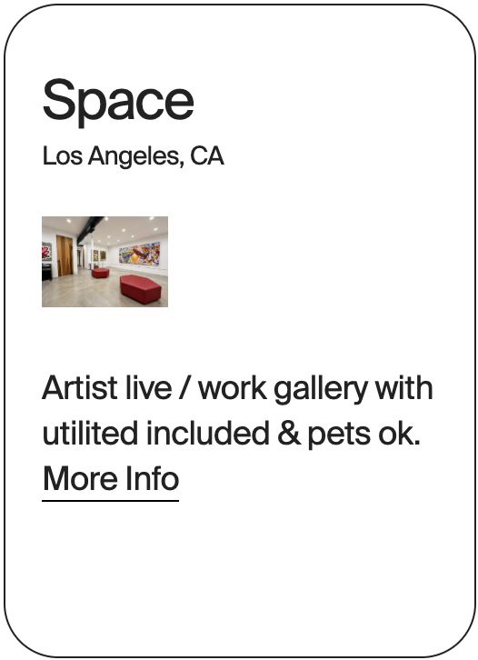 SPACE Los Angeles 4569 Valley Blvd. 32483