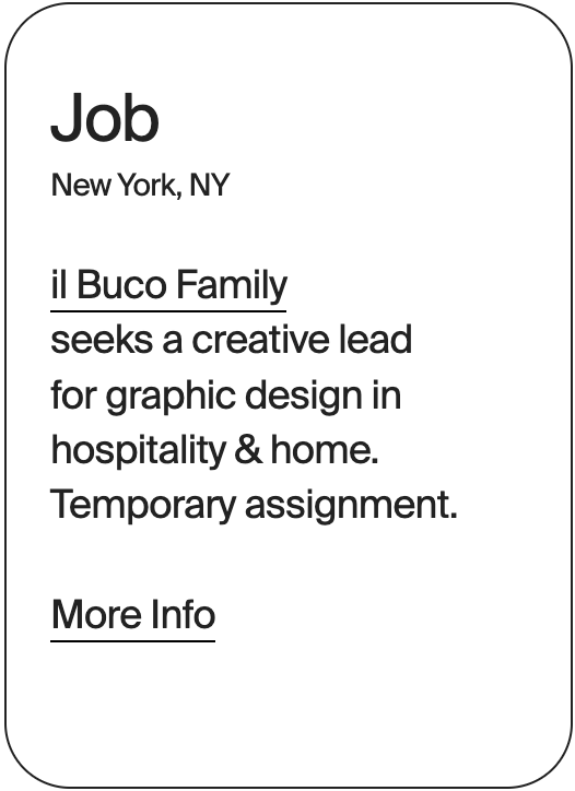 JOB New York iL Buco Family Graphic Designer 32499