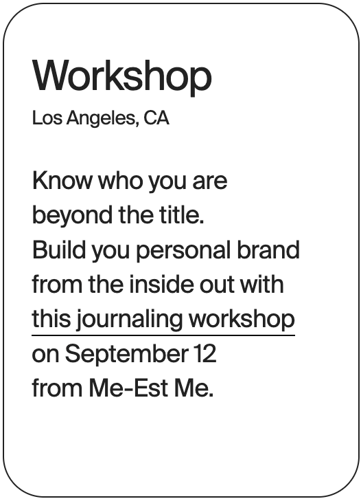 WORKSHOP Los Angeles Me Est Me Journaling 32519