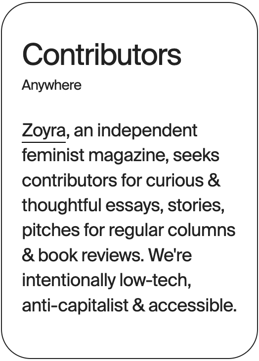 CONTRIBUTORS Anywhere Zoyra Mag 32520