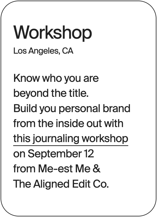 WORKSHOP Los Angeles Me Est Me Journaling 32519