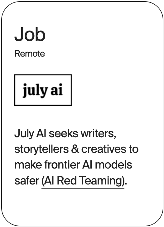 JOB REmote July AI Red Teaming 32522