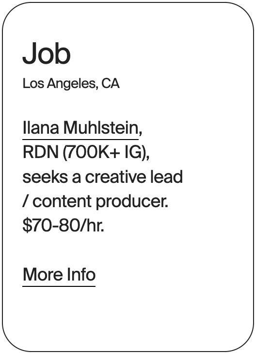 JOB Los Angeles Ilana Muhlstein Creative Lead 32526