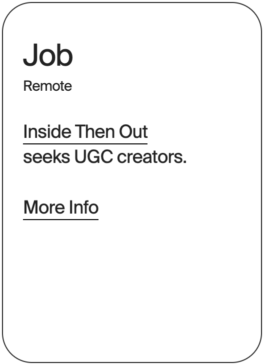 JOB Remote Inside Then Out UGC Creators 32533