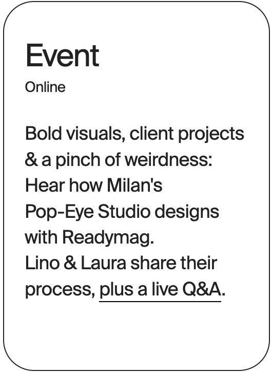EVENT Online Made with Readymag: Pop-Eye Studio 32580