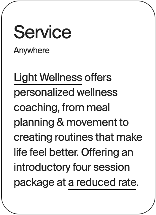 SERVICE Anywhere Light Wellness 32603