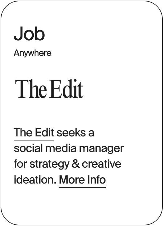 JOB Anywhere The Edit Social Media Manager 32640
