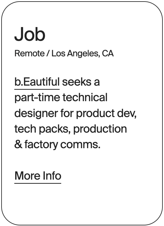 JOB Los Angeles b.Eautiful Technical Designer 32652