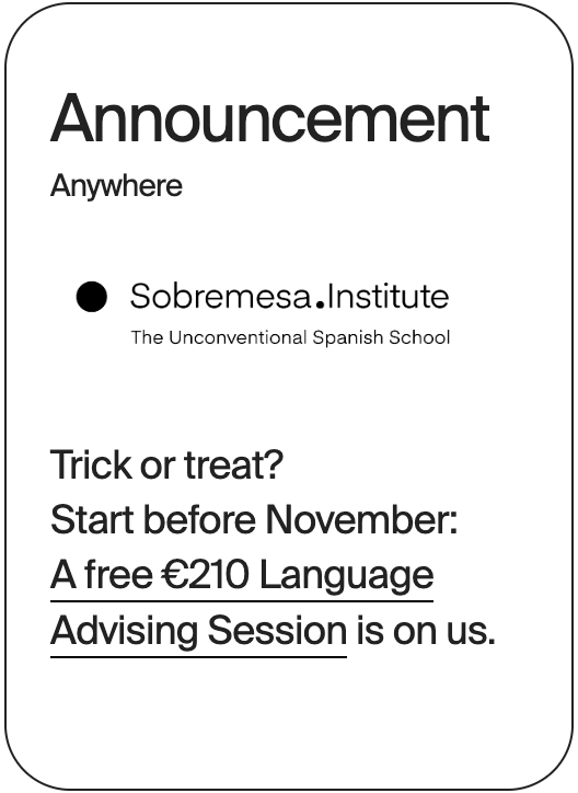 ANNOUNCEMENT Anywhere Sobremesa Trick Or Treat 32675
