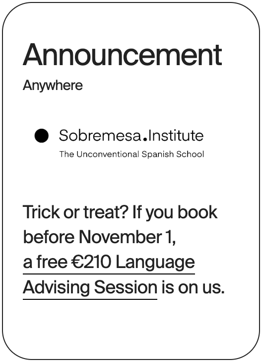 ANNOUNCEMENT Anywhere Sobremesa Trick Or Treat 32675