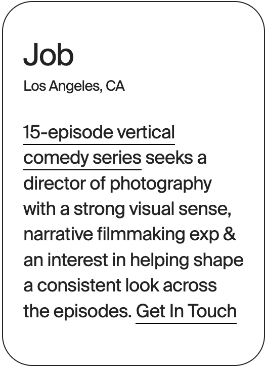 JOB Los Angeles Emily Wagner Studio Director Of Photography 32680