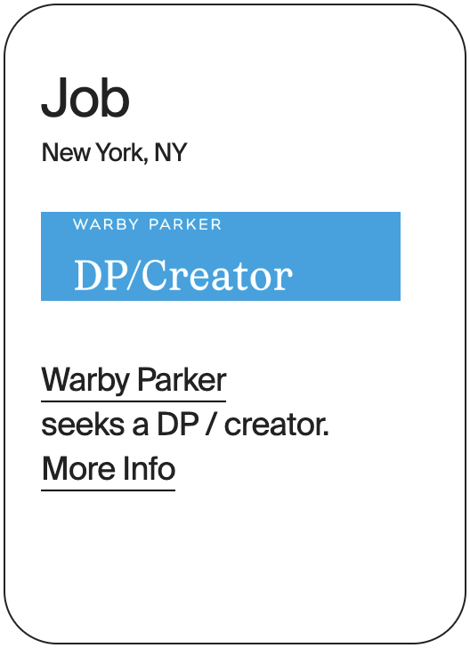 JOB New York Warby Parker DP Creator 32688