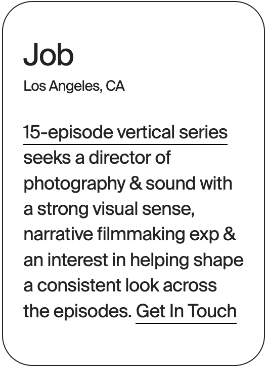 JOB Los Angeles Emily Wagner Studio Director Of Photography 32680