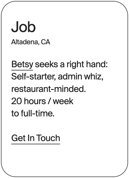 JOB Altadena Betsy Right Hand 32705