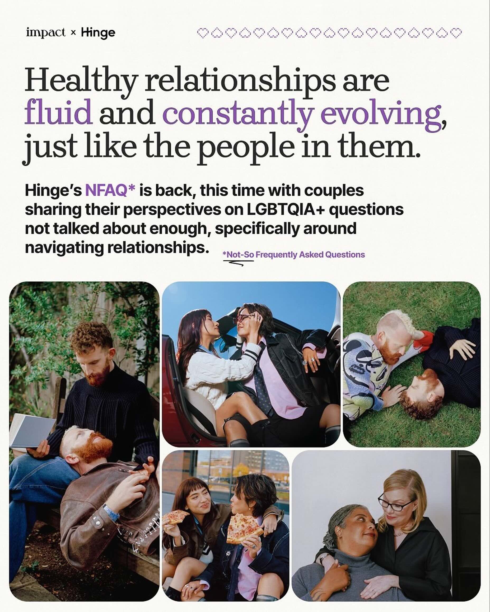 James' work for Hinge and Impact's partnernship