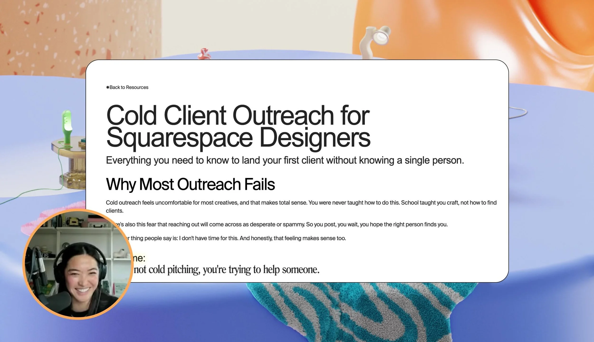 Cold Client Outreach for Squarespace Designers