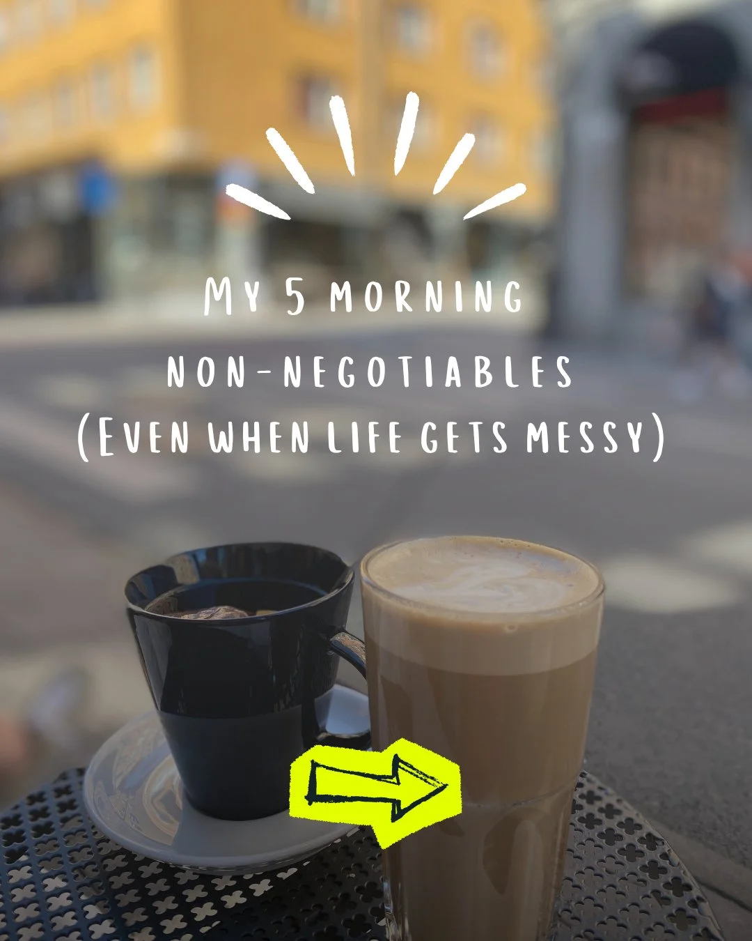 ☕️ You can't pour from an empty cup.⁠
⁠
I used to wake up, grab my phone, and immediately start reacting. Emails. DMs. Everyone else's urgency before my own needs.⁠
⁠
Then I wondered why I felt burnt out as a solopreneur by 10am.⁠
⁠
These 5 morning n