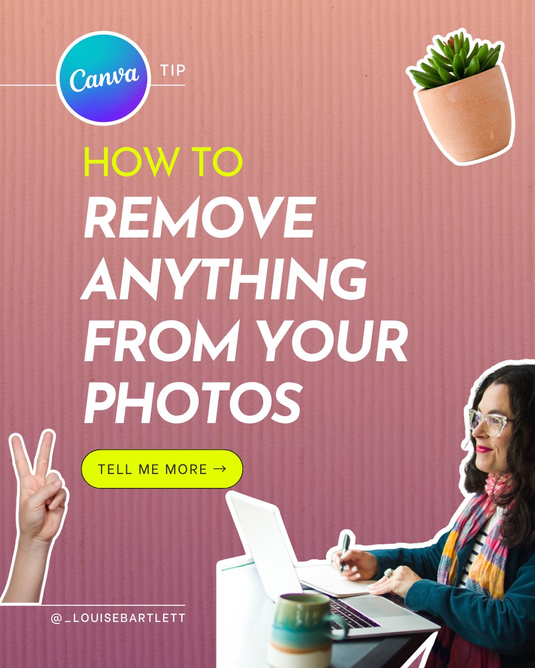 Save for later⁠
⁠
Got a cluttered background? Random object in the shot? Canva's Magic Eraser removes it in seconds. No Photoshop, no photographer, no stress. ✨⁠
1. Upload a photo into Canva⁠
2. Click the photo, then tap 'Edit photo'⁠
3. Select 'Magi