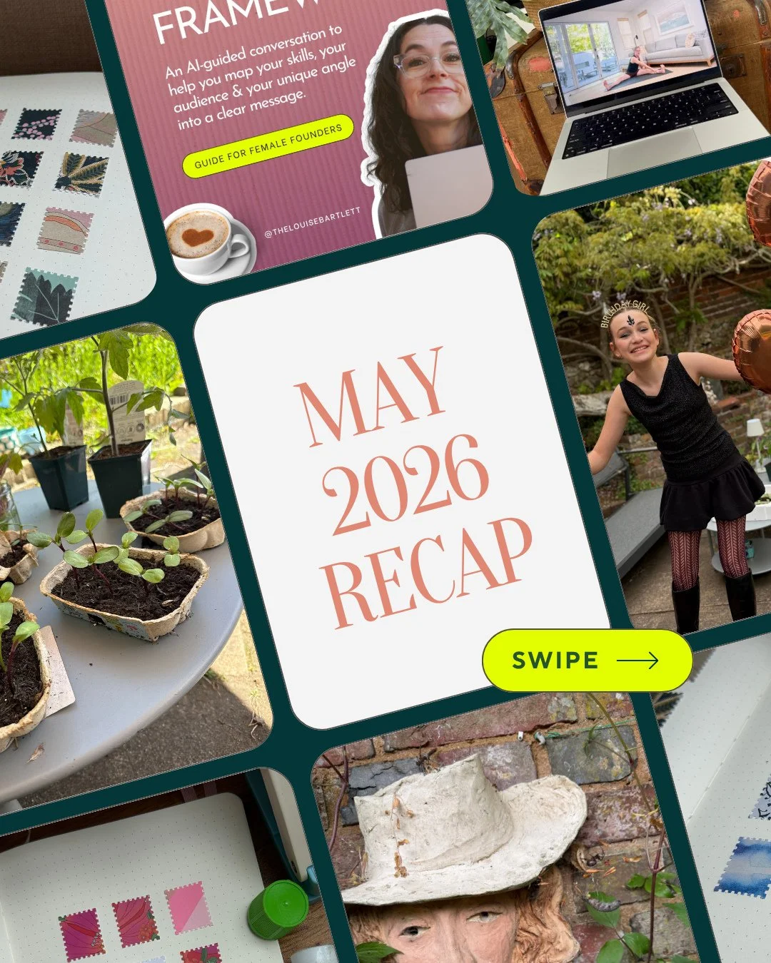 ➡️ Comment RECAP and I'll send you this tempalte⁠
⁠
Every month I document my wins. ⁠
The big ones, the quiet ones, the ones that didn't look like wins at the time.⁠
⁠
This month was a busy one. Here's what I got up to:⁠
⁠
- Miss Tilly is a teen!⁠
⁠
