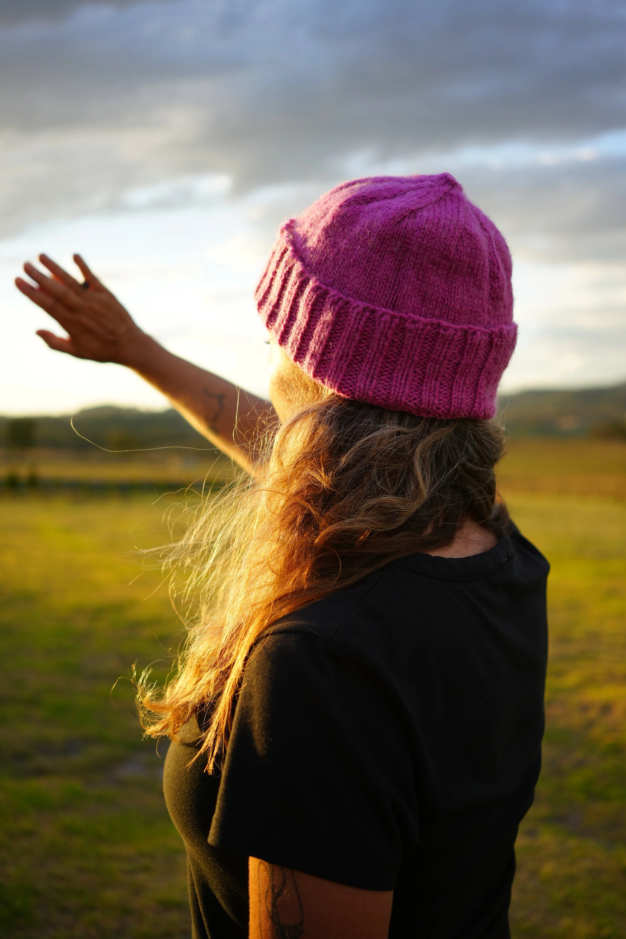 Knitting by the Fire