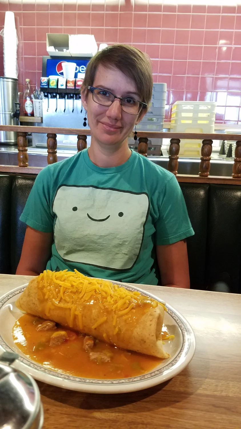 The giant burrito that I mistakenly ordered on my birthday.
