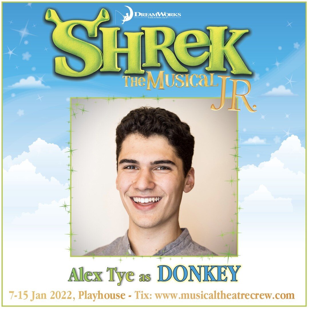 💚 Our ADORABLE and AMUSING Donkey will be performed by the captivating and talented Alex Tye! Like Donkey, Alex loves a ROAD TRIP, returning from the Griffith University Conservatorium's musical theatre program to play this much-loved, wacky charact