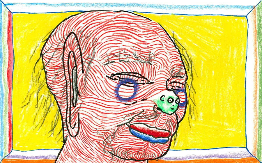 Ben Jon Miller, All of the Milk of All of the Breasts Is All I Need , 2017, mixed media on paper, 5.6 x 9inches