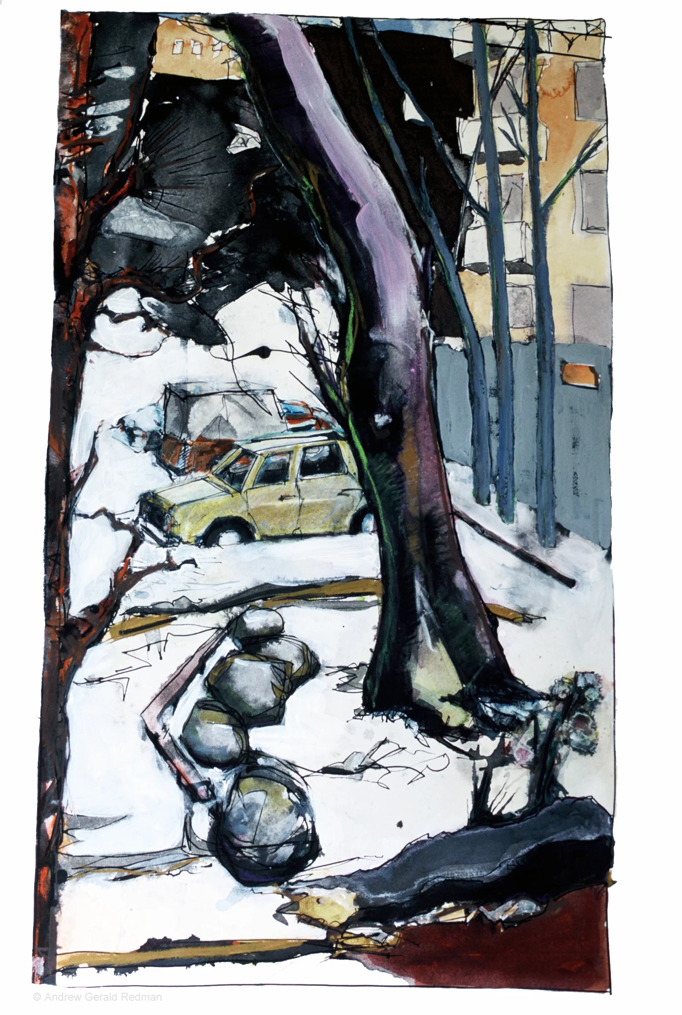 Lilla Essingen Winter window Stockholm