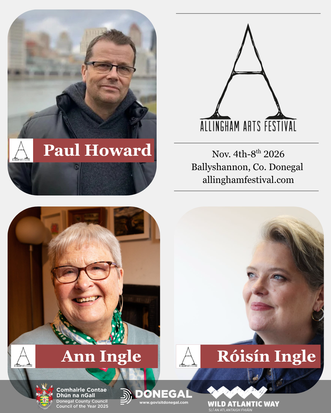 New Events Announced: Paul Howard, Ann and Róisín Ingle