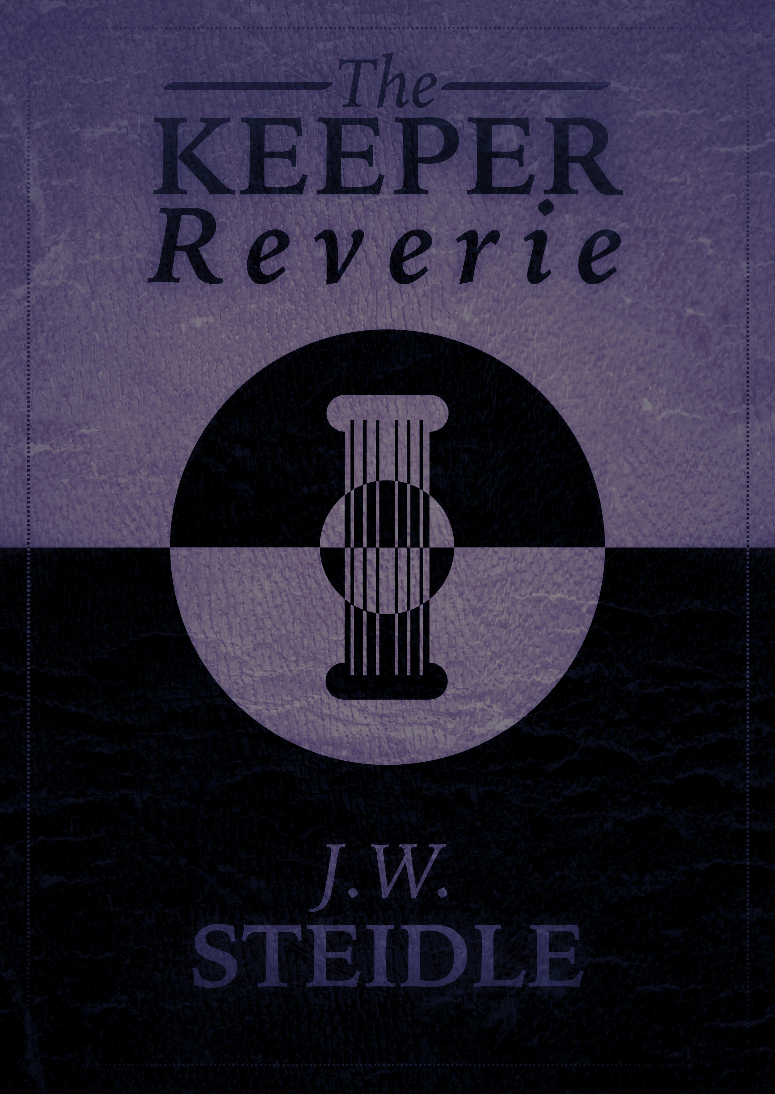  This is the cover of the novel I designed for my brother Jamie's book, The Keeper Reverie. &nbsp;His only direction: something with a pillar or column. &nbsp;I played on the theme of light and dark—and the idea that the closer you get to the center,
