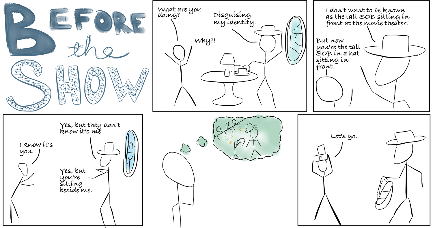 This is the first and as of now the only comic I've ever done. Comics are a lot harder than they appear. As a comics fan, my interests span two polar opposites: Bill Watterson's lushly-illustrated artwork in Calvin and Hobbes on one end, and Randall Munroe's stick figure—and often single-panel—pieces on the other. With just a simple concept, it's obvious I chose the easier route: but there were still a million decisions to make. From a writer's perspective, I heard the dialogue immediately in my head—but in a comic there are so many other considerations. How do you differentiate the characters? What are the characters doing in each panel? How many panels—and how big is each panel? One thing that I always found curious about comics was the issue of synchronization. Often, a character will say two or three things in each panel—and yet each panel only shows us one snapshot in time. So how does that snapshot align with the character's voice? Is it an image before they spoke, or after? All of these issues are comfortably abstract until you try making your own. It's a challenge everyone with an appreciation for the medium should attempt at least once. Not only is it fun—but if you use it to illustrate an idea, I think your content will just leap off the page. Everyone likes a comic.
