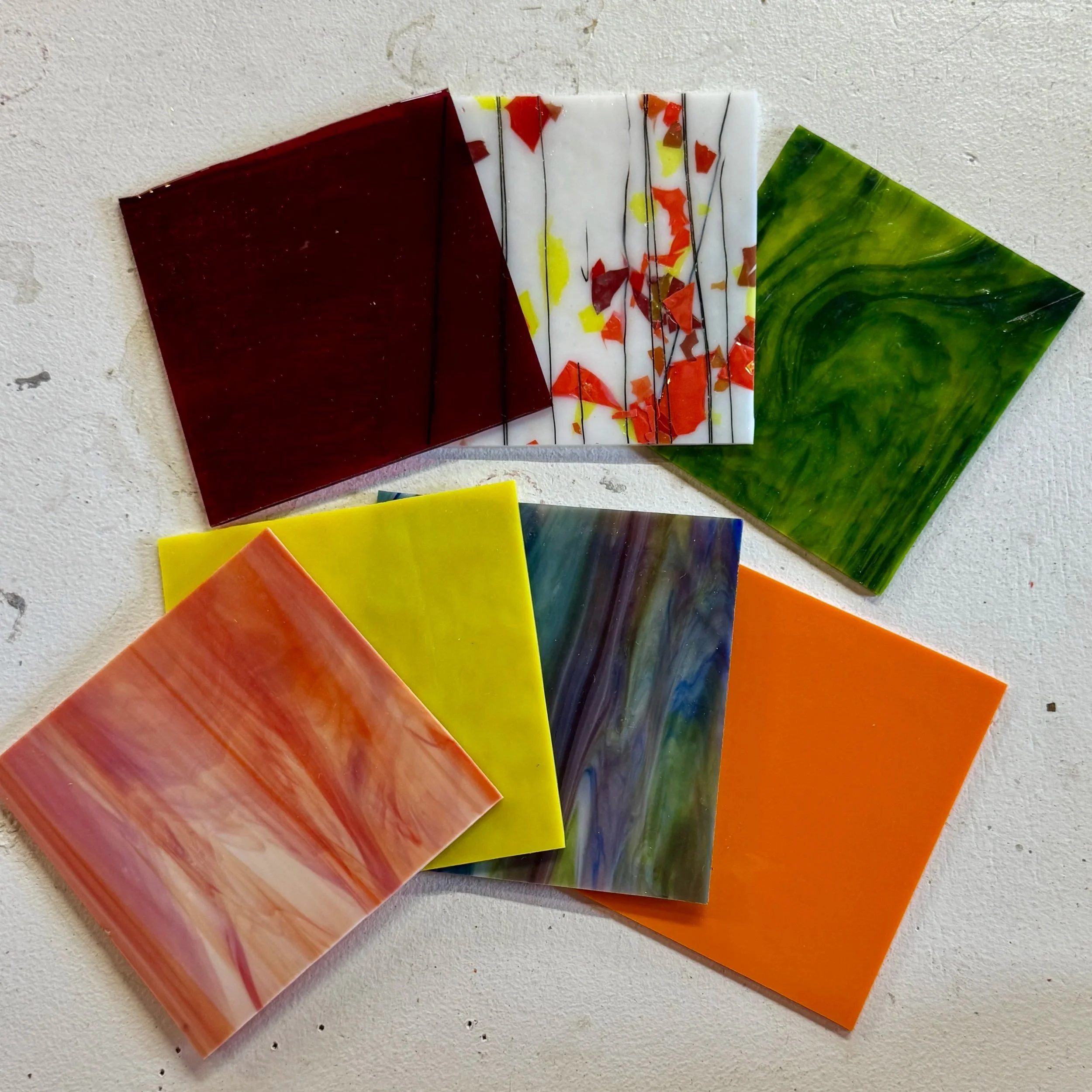 Artisan Glass Sheet Pack A - Vibrant Colors Collection