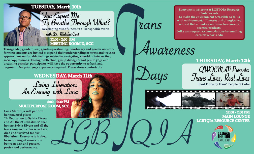 UC Davis Trans* Awareness Days Events