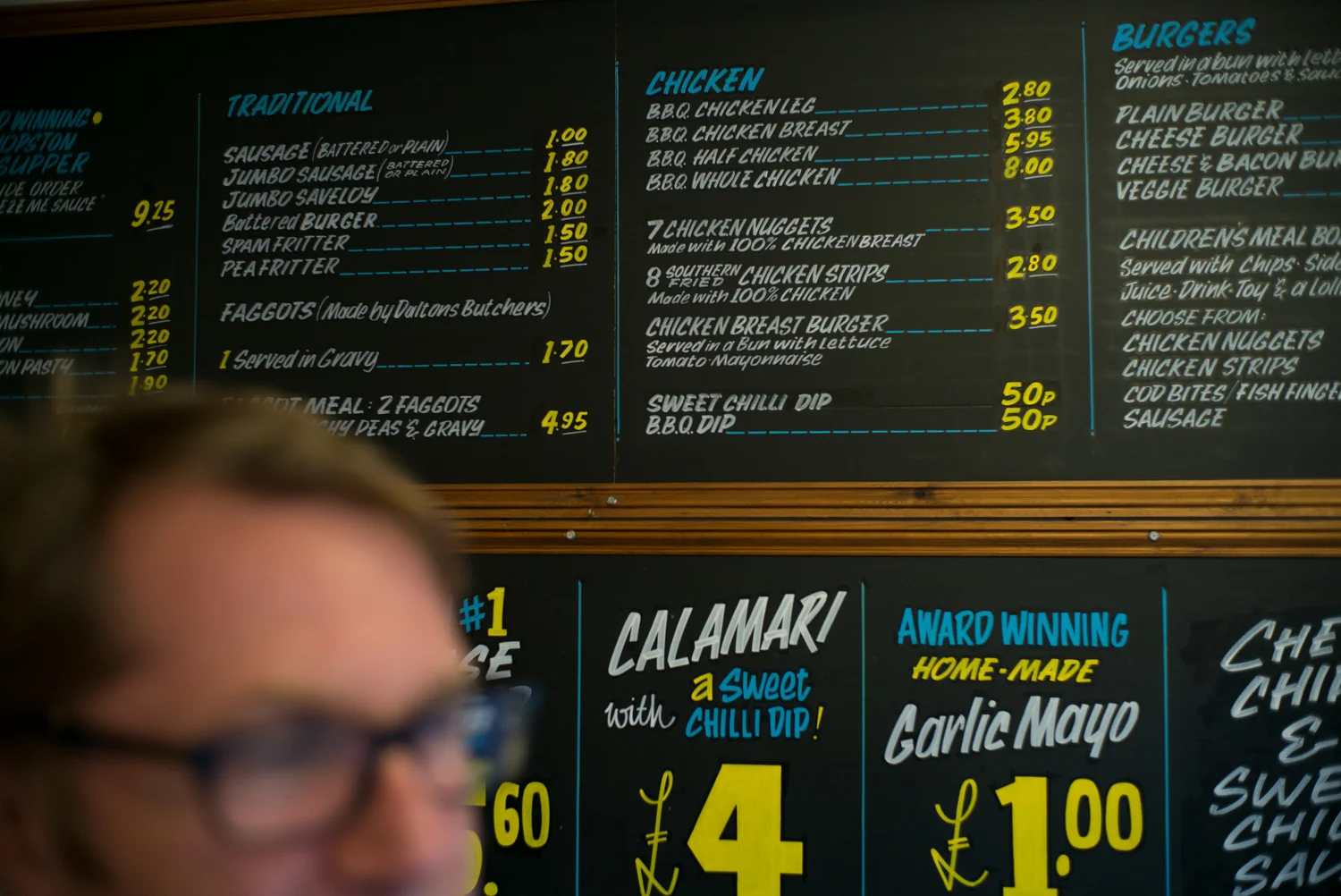 Adam - at fish & chips, Bristol