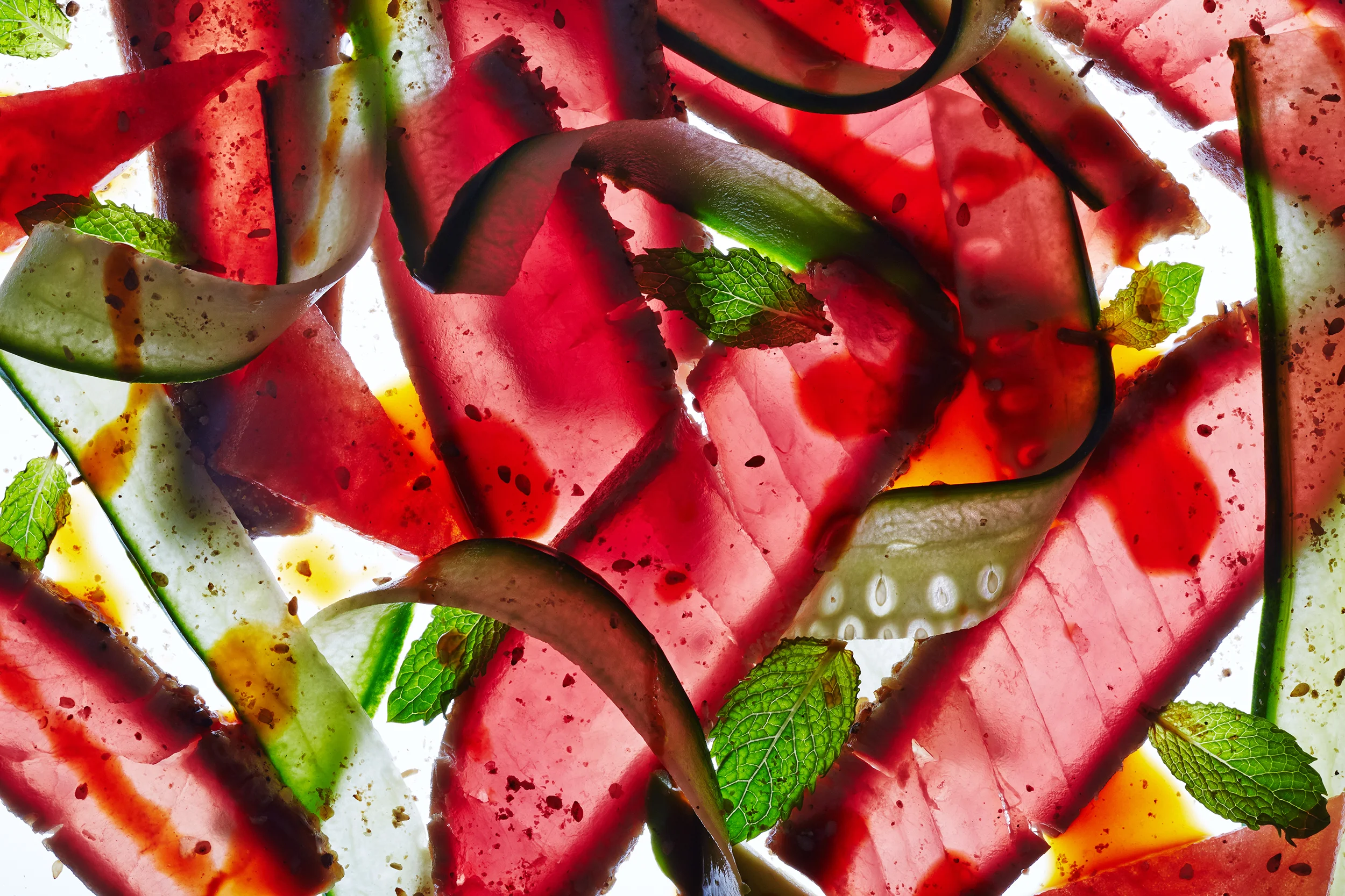 Translucent Seared Tuna with Cucumber and Mint