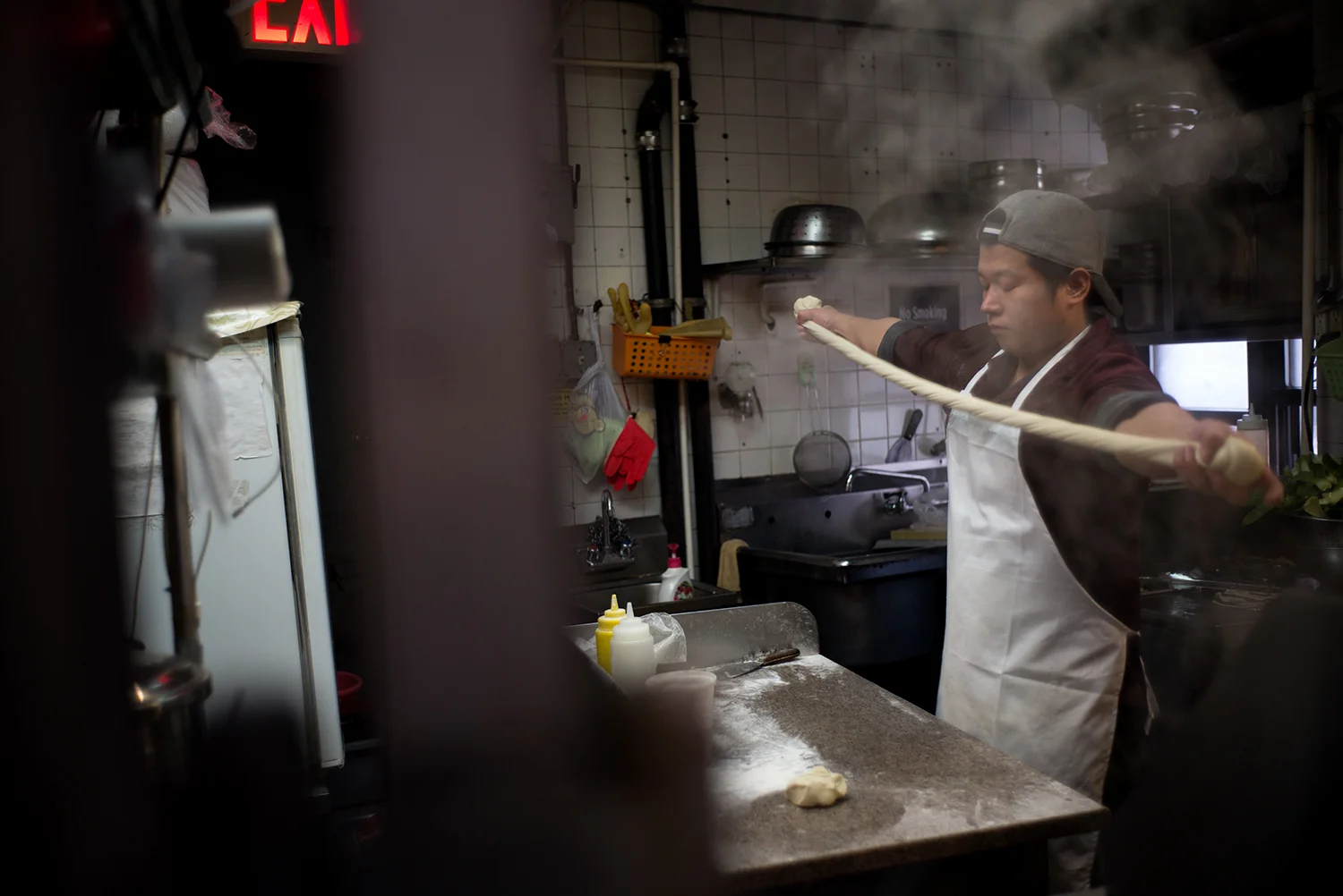 Making Hand-pulled Noodles, NYC Chinatown