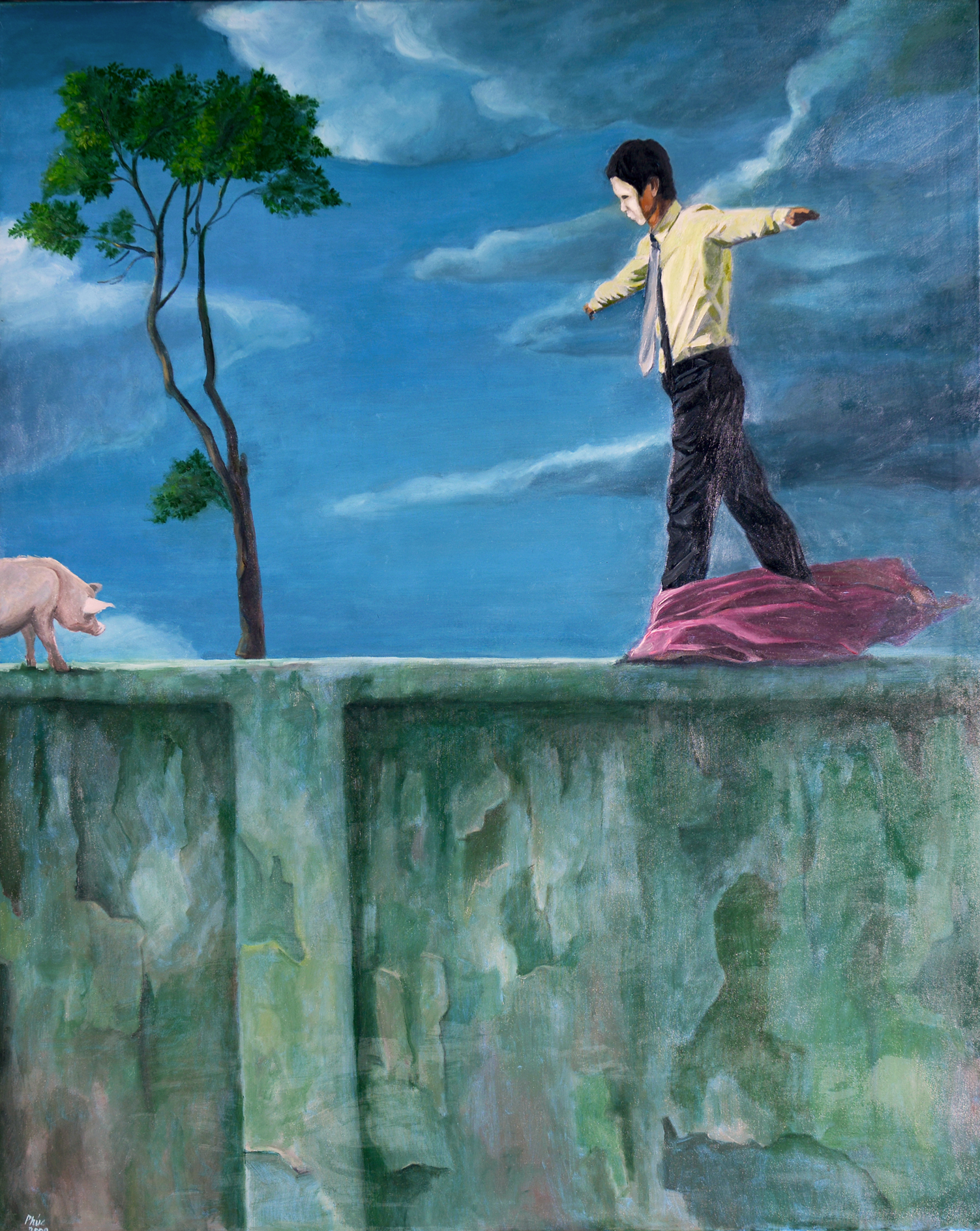 Nguyen Van Phuc, "Road to happiness", 2008, Oil on canvas