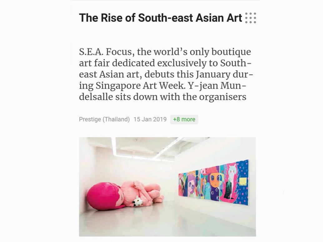 CUC Gallery featured in Prestige Thailand magazine January 2019 issue