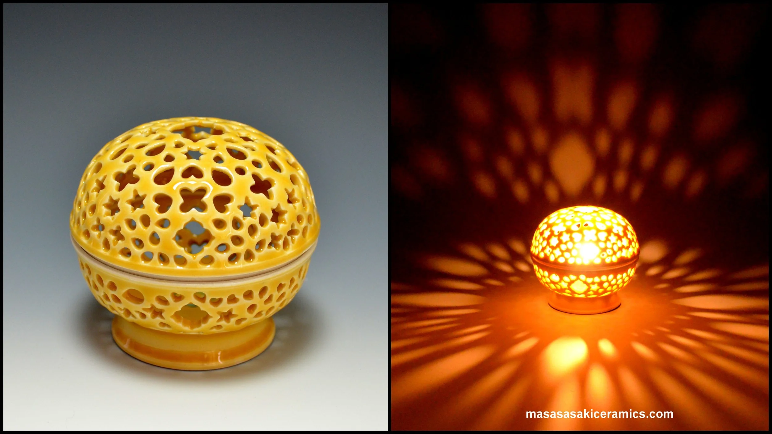 tea candle jar marigold