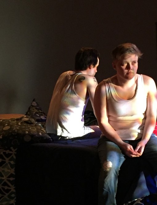 Logan Davidson as Nora and Fred Fletcher-Jackson as Max