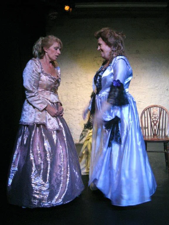 Terror was performed for the first time at the 2014 Edinburgh Festival. Above, Julia Rufey and Julia Munrow depict Grace Dalrymple Elliott and Madame du Barry.
