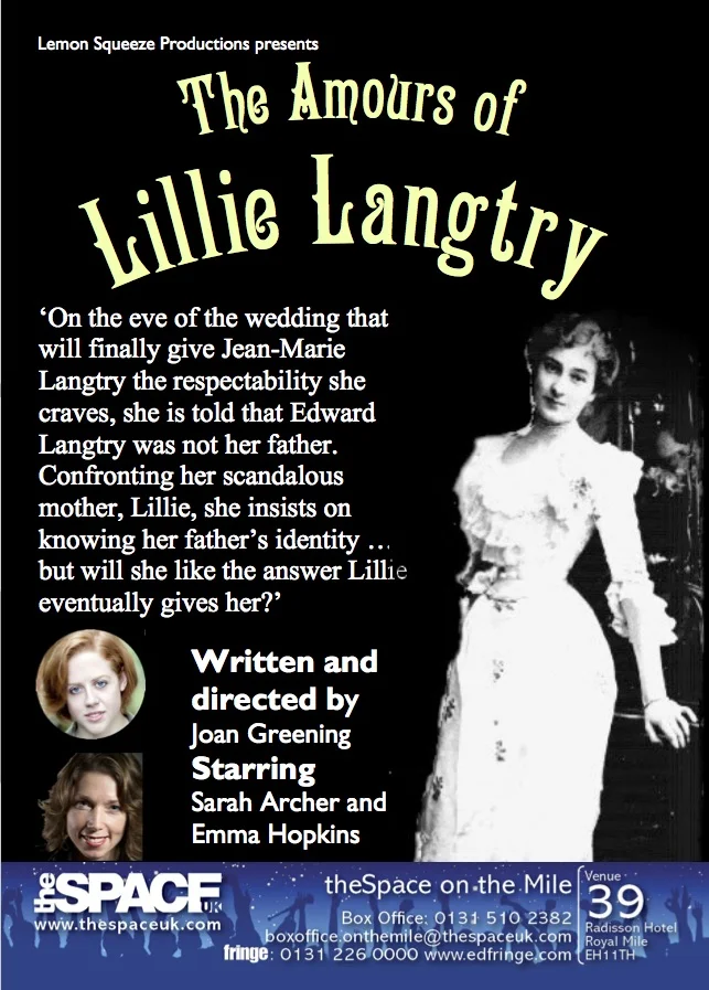 Flyer from Edinburgh Fringe Festival 2017 for The Amours of Lillie Langtry